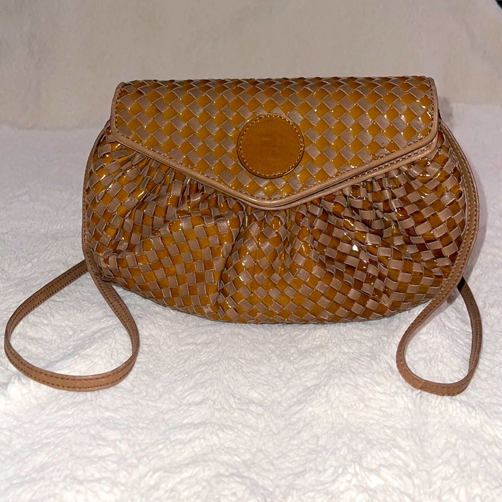 Authentic Fendi Small Woven Crossbody Purse